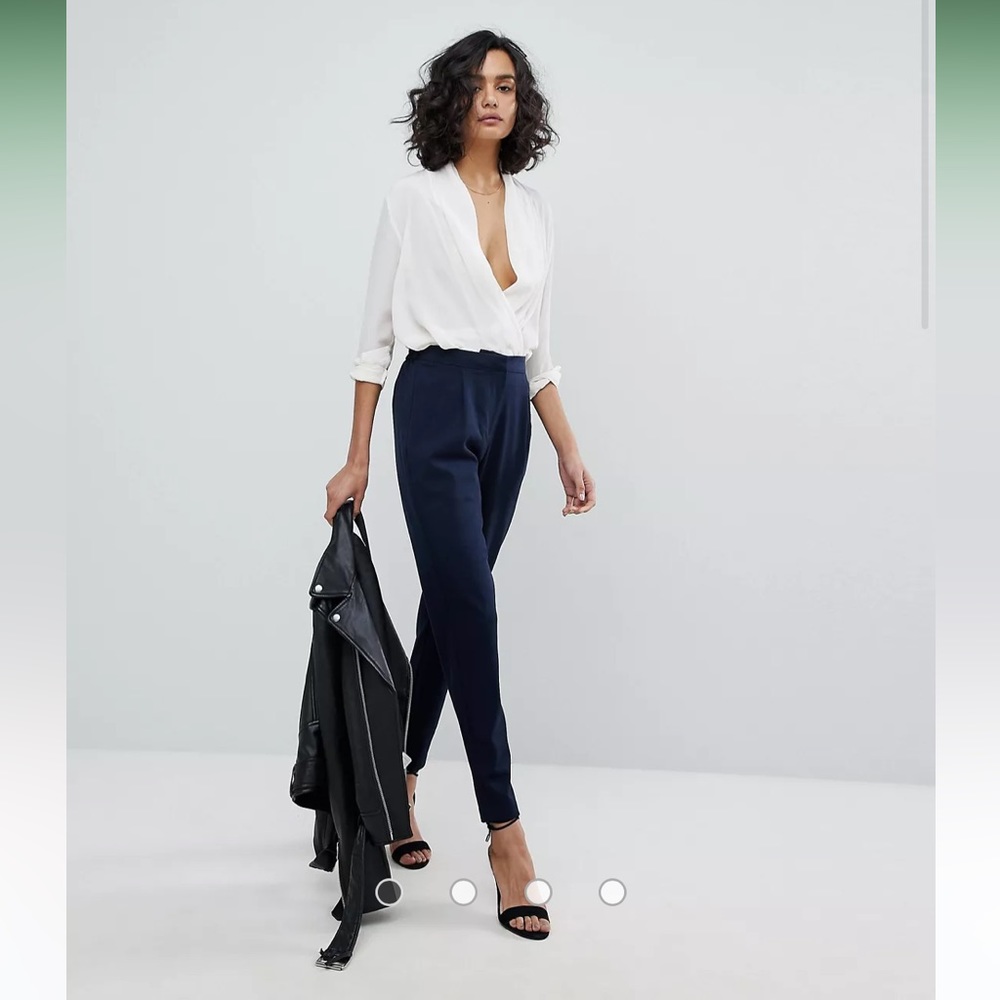 🆕 Y.A.S/ASOS Navy Tailored Pants w/ Elastic Waist 🦋🔵